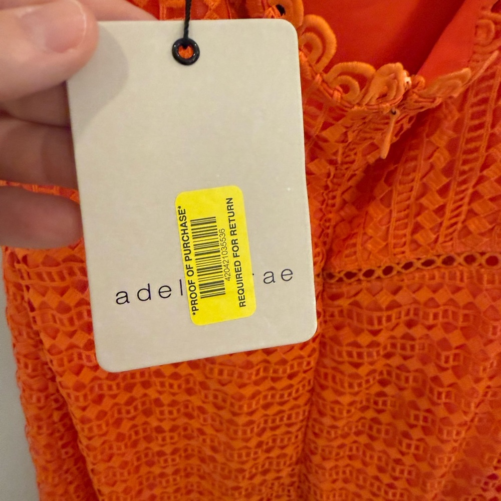 NWT Adelyn Rae midi dress.XL. Lace, spaghetti adjustable straps, lined to knee. - Picture 5 of 10
